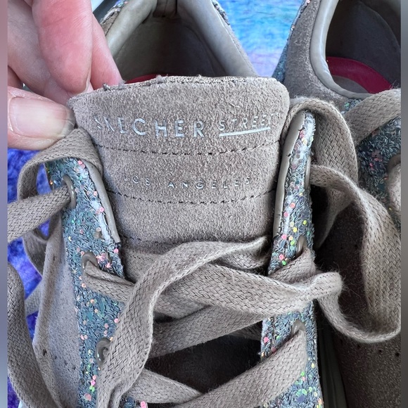 Skechers Sparkly Glitter Star Sneakers- Size 10 - Picture 4 of 8